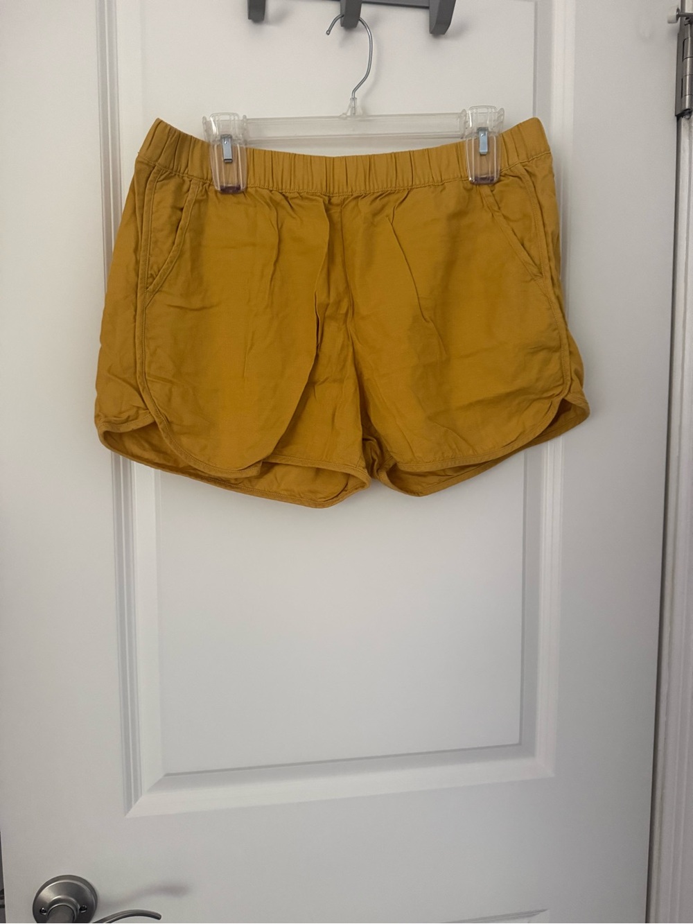 Madewell Women's Mustard Yellow Linen Shorts